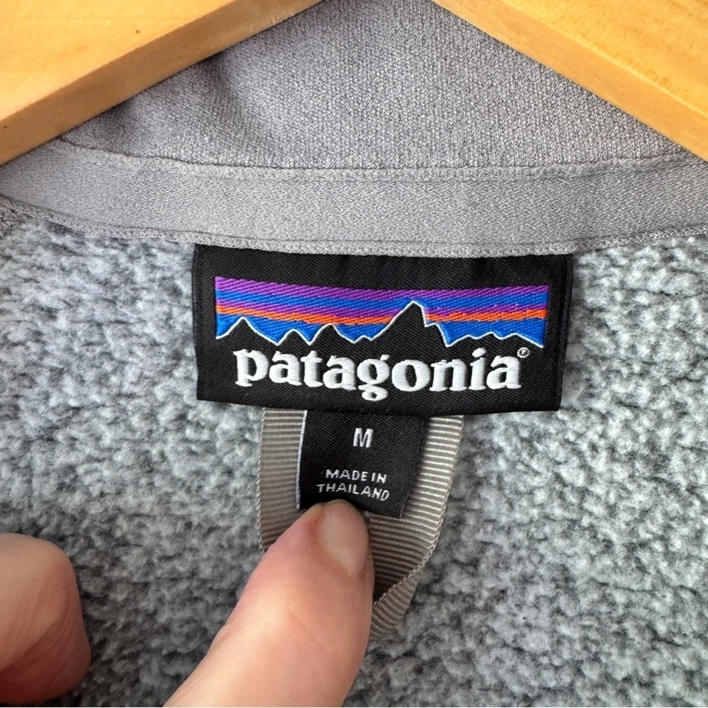 Patagonia - Women’s Better Sweater Quarter Zip Fleece Long Sleeve Top in Gray - Picture 4 of 5